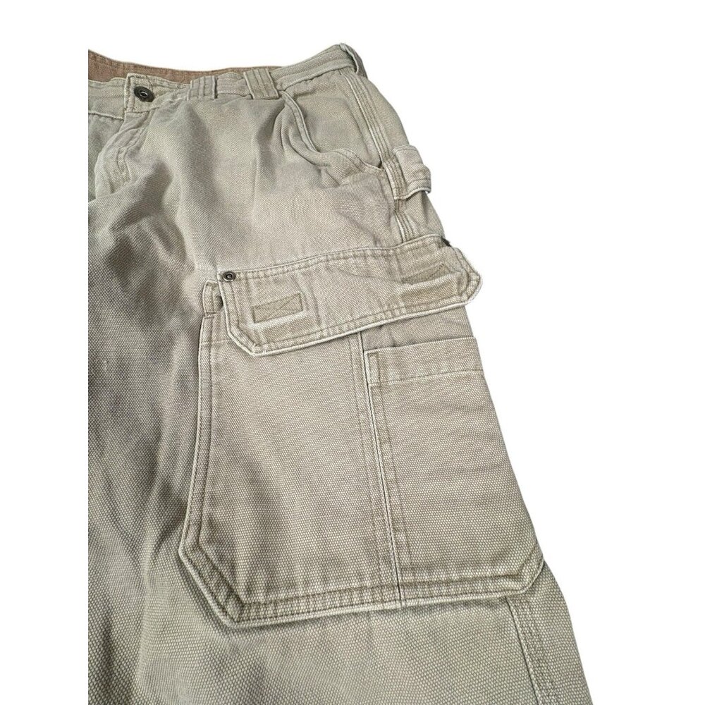Duluth Trading Co Canvas Cargo Work Pants Mens 38x34 Tan Utility - Picture 3 of 12